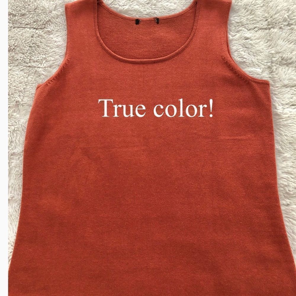 August Silk Light Wt. Vest Tank Burnt Orange Rust